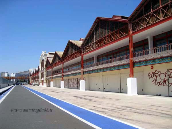 valencia tinglado box officina circuito del Gran Premio di Formula 1
