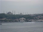 moschea blu e santa sofia sul corno d'oro lungo il Bosforo Istanbul Turchia